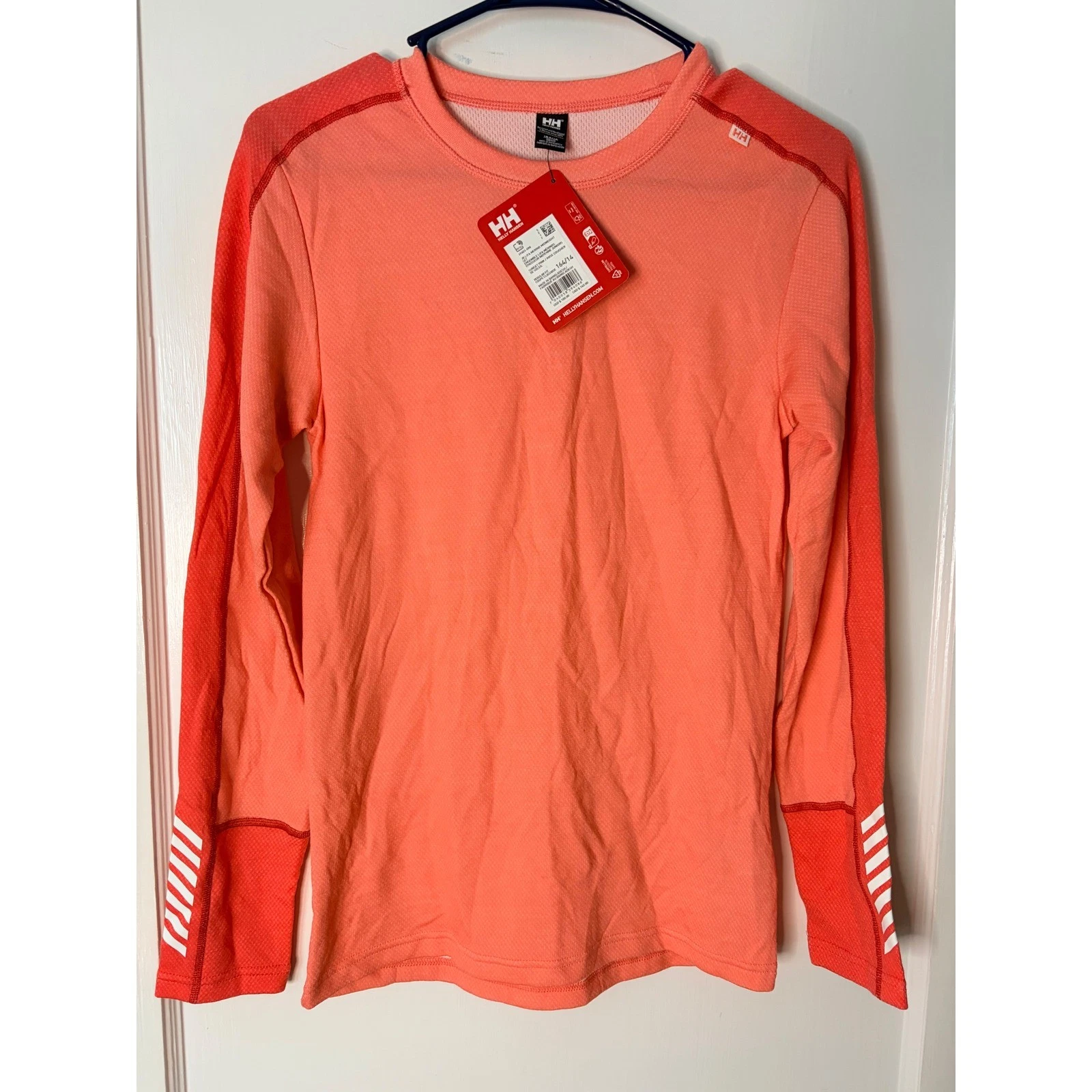 Helly Hansen Lifa Merino Midweight Base Layer Top Sunset Pink 49403-098 Size 14