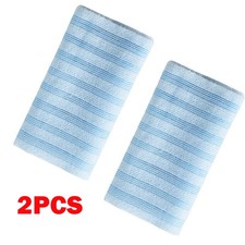 2Pcs Blue Stripes Japanese Washcloth Bath Scrubber Towel For Back Exfoliating US