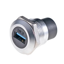 Hangton Panel Mount Usb 3.0 Coupler Waterproof Circular Connector, Inline Cable