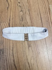 Vintage 1980  s Annelore Fabric Belt With Rubber Size 6 gold buckle