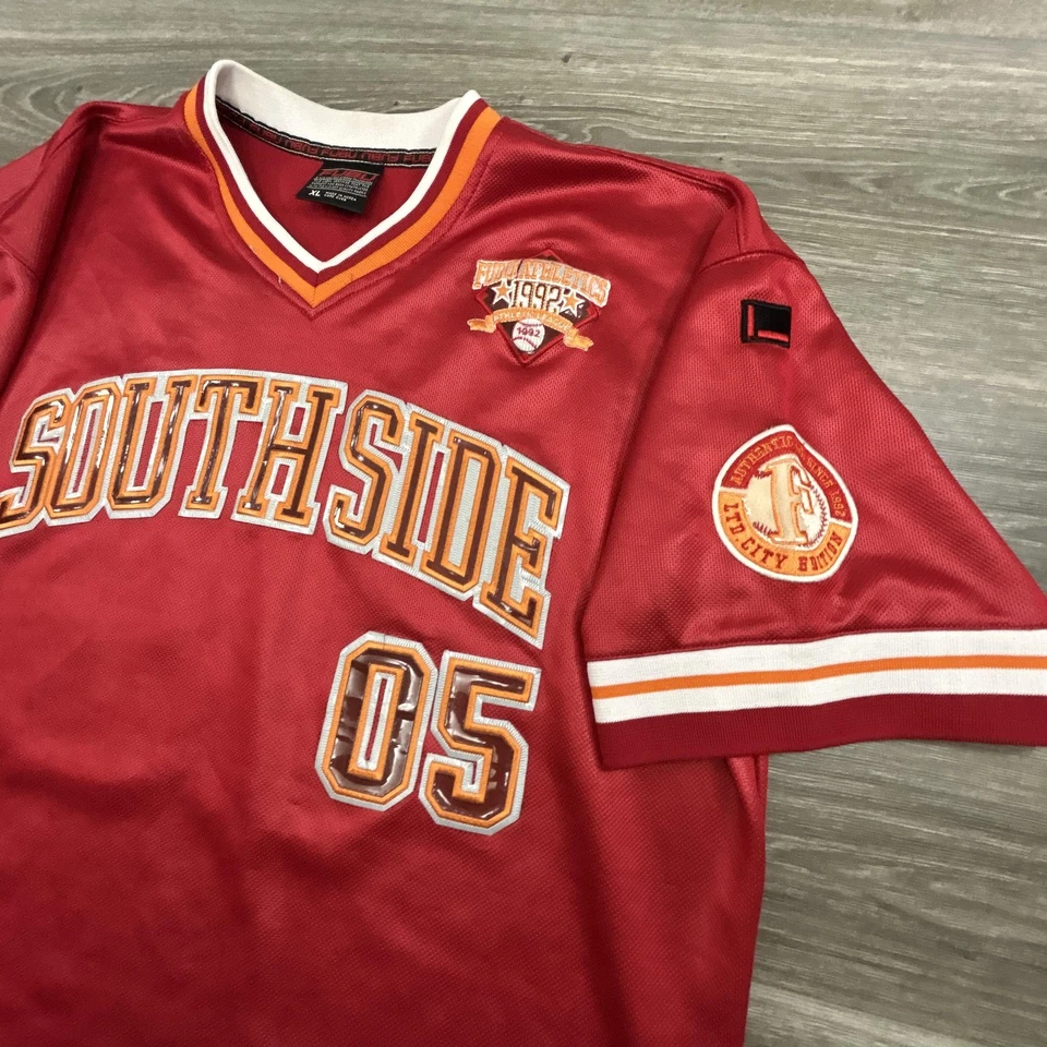 Camisa De Colección FUBU Para Hombres XL Roja Southside 05 Jersey Colección Deportiva Limitada Y2K Foto 4 de 4