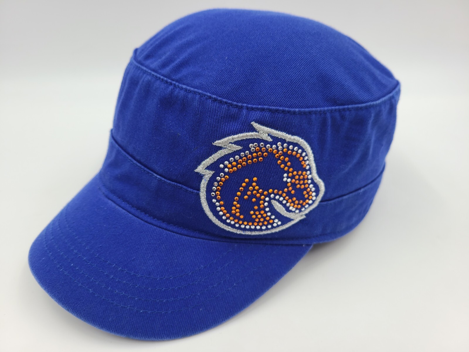 Boise State University Broncos Cadet Military Army Bedazzled Adjustable Hat Cap