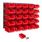 25 Stapelboxen Wandregal 58 x 39 cm Werkstattregal Sichtlagerkästen Lagersystem