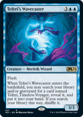 x1 Teferi's Wavecaster - Planeswalker Deck Exclusive R MTG Core Set 2021 M/NM, E