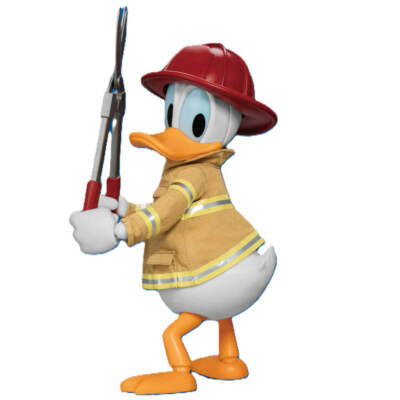 BK Dynamic Action Heroes Donald Duck Fireman Fun Detailed Character Figure