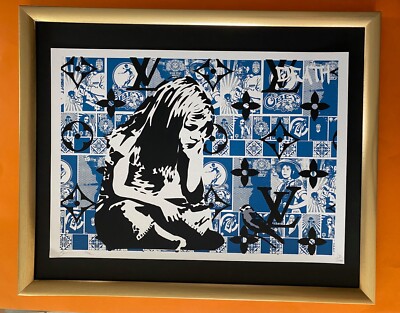 DEATH NYC Hand Signed LARGE Print Framed 16x20in COA POP ART BANKSY MURAKAMI