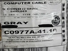 Carol C0977A 22/9C Multi Shielded Computer/Instrumentation Cable Gray /50ft