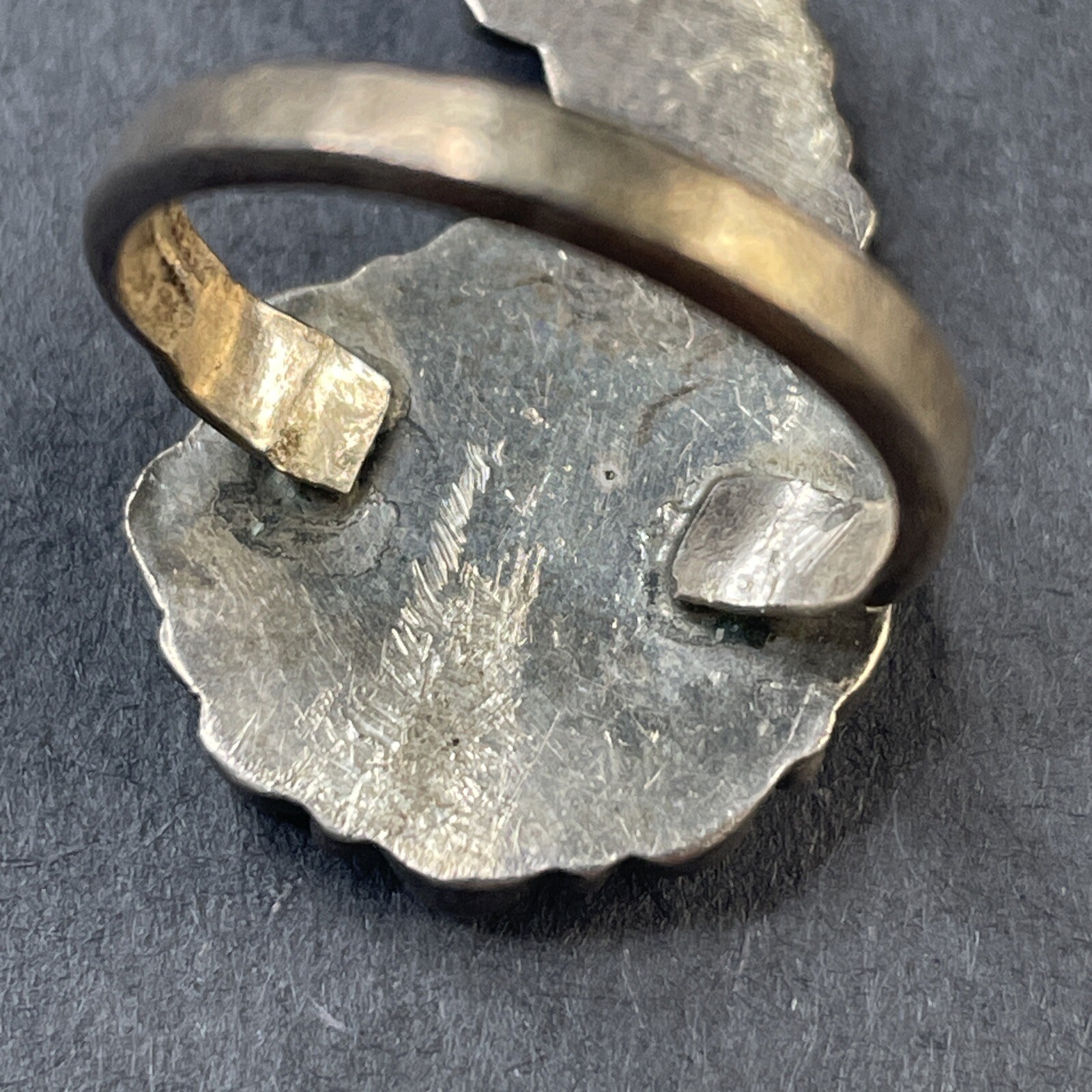 Vintage Solid Sterling Turquoise Native American … - image 4