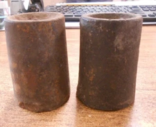 A Pair Of  Approx. 2.5 Pound Original Antique Grandfather Clock Weights