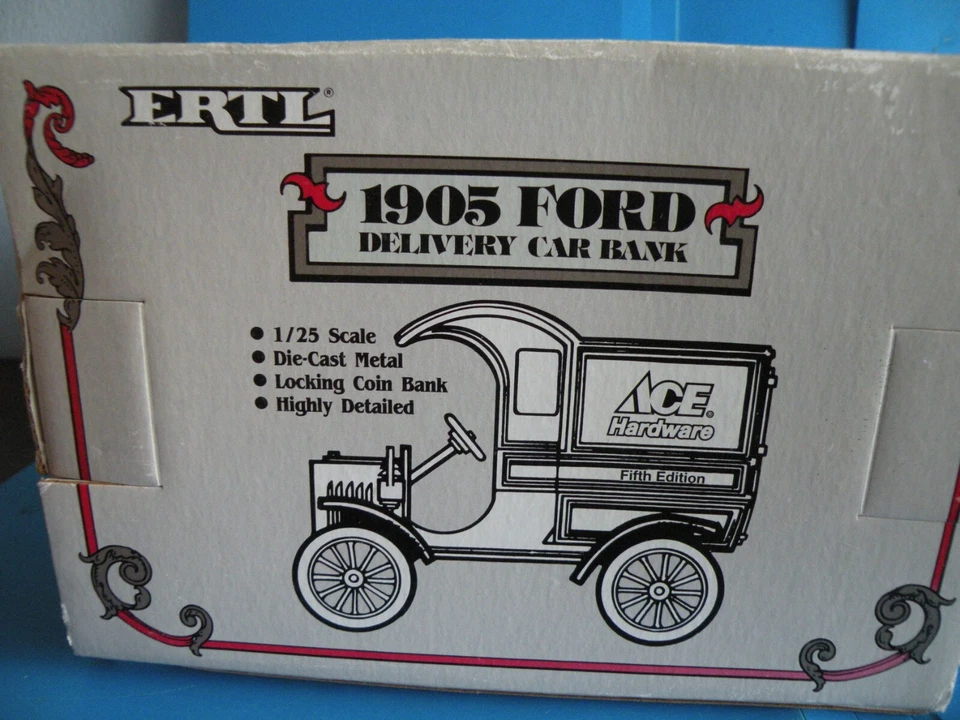 1905 FORD Car ERTL Diecast Delivery Bank ACE Hardware New X15 - Image 2 of 2