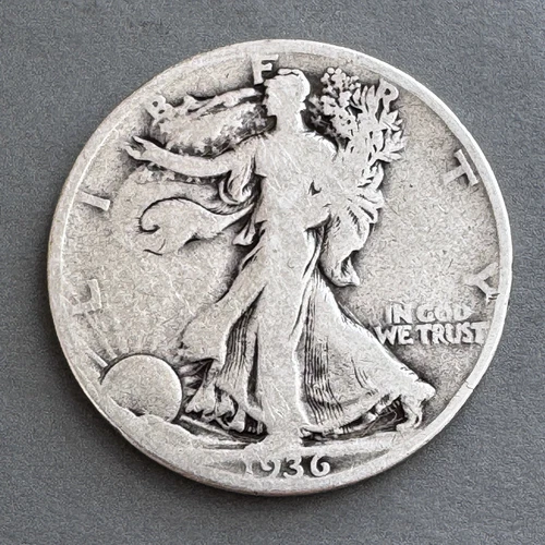 1936-D Walking Liberty Half Dollar, Good Grade