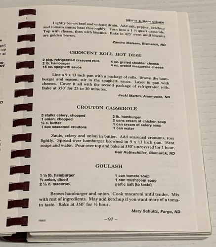 Vtg Cystic Fibrosis Association Of North Dakota Cook’s Book Cookbook Bismarck ND - Imagen 20 de 24