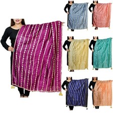 Women's Dupatta Gotta Patti Stole Scarf Traditional Ethnic Wear Shawl Veli Hijab