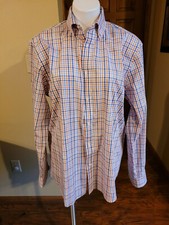 IZOD Advantage Performance Slim Fit Easy Care Plaid Shirt 16/16.5