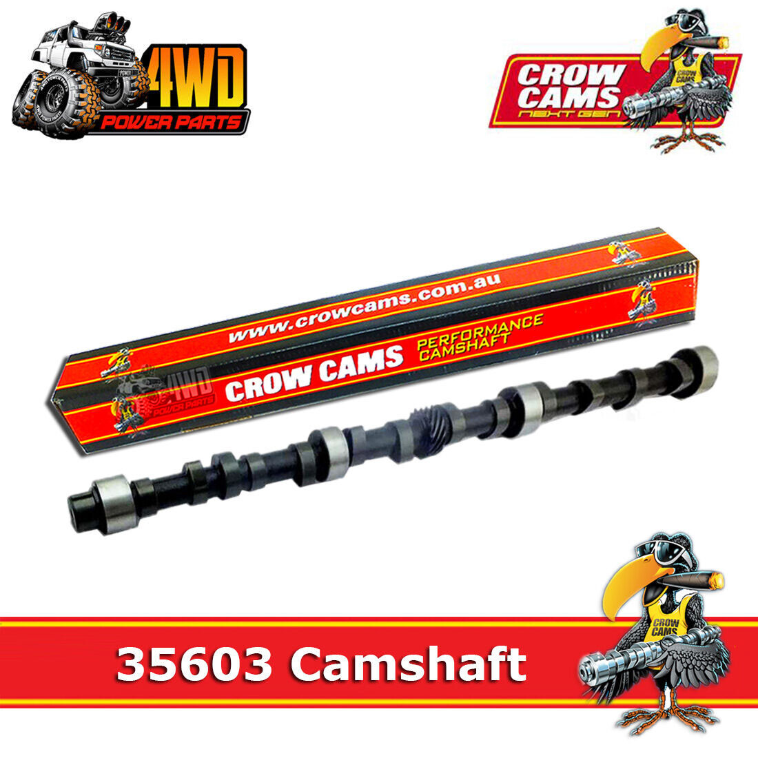Crow Cams 35603 Camshaft & Lifters Kit for Holden 6 Cyl 149 202 Red