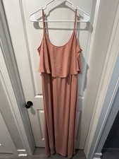 Show me your mumu peach tank Flowy  maxi dress size XXL