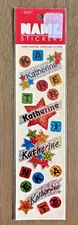 Vintage 90s Hambly Prismatic Name Stickers - “Katherine” - Foil Glitter - NEW