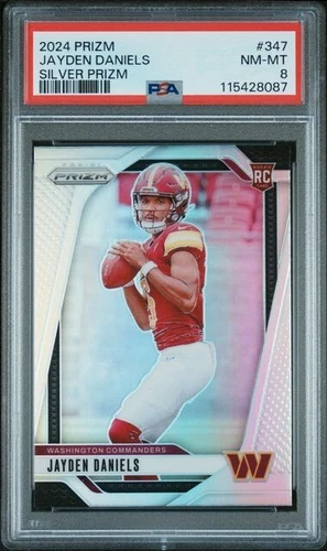 Jayden Daniels 2024 Panini Prizm Silver #347 Rookie RC  Commanders