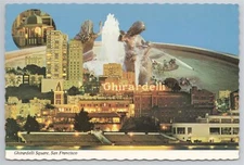 Postcard Ghiradelli Square Montage Waterfront San Francisco CA Continental Card
