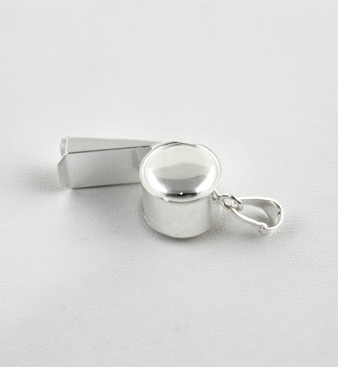 Pendentif Sifflet En Argent 925 Avec Zircon - Bijou Vintage, Occasion En Parfait état (réf. A160)
