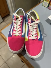 Vans Old Skool Retro Neon Multicolor Sneakers Size 7m or 8.5w