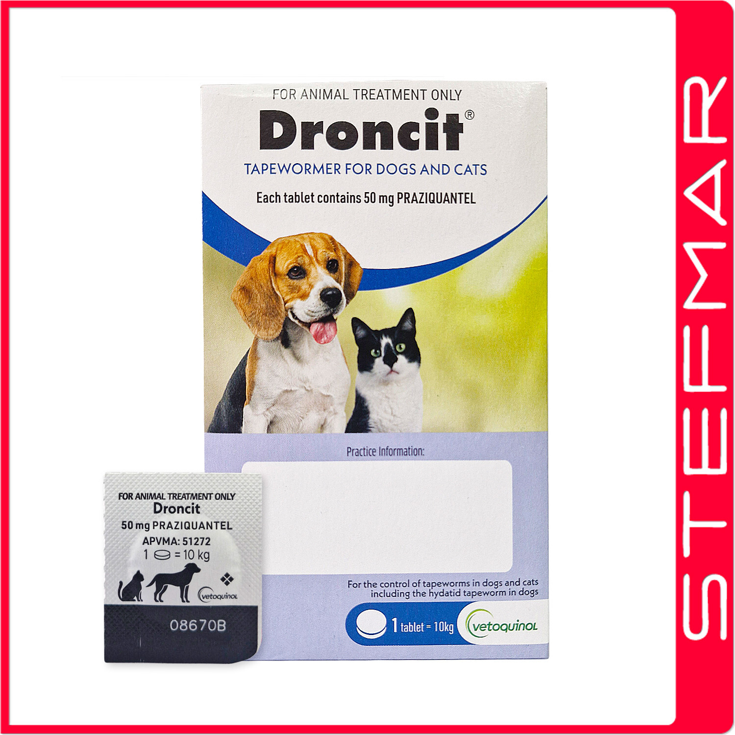 Droncit Tapewormer Dogs and Cats Upto 10kg (Per Tablet) 1 Pack | eBay ...