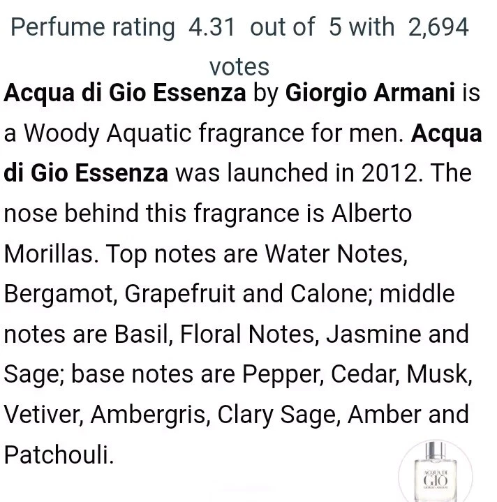 ACQUA DI GIO ESSENZA GIORGIO ARMANI 75ml EDP RARE DISCONTINUED BRAND NEW &SEALED - image 3 of 4