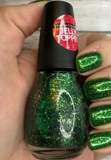 2523 Mint Candy Sinful Color Polish Green Gold Glitter Jelly Topper Holiday 18 For Sale Online Ebay