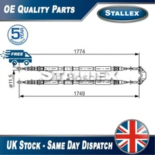 Fits Vauxhall Zafira 2005-2014 Hand Brake Cable Rear Centre Stallex