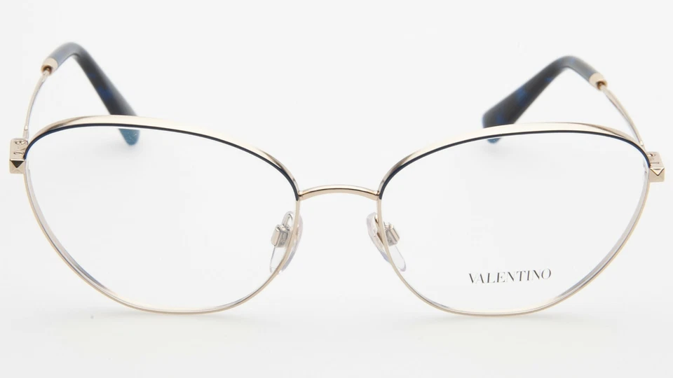 NEW VALENTINO VA 1010 3034 LIGHT GOLD /BLUE EYEGLASSES GLASSES 53-17-140mm Italy — 第 2/4 张图片