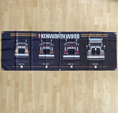 Kenworth Flag Big Rig W900 W990 Evolution Banner Heavy Haulers 2x6ft Art Poster