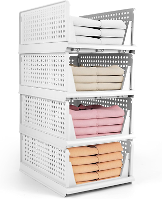 Confezione Da 4 Cassetti Impilabili Trasparenti - Organizer In Plastica Per Trucco, Bagno E Ufficio - 3