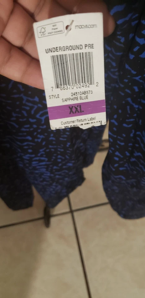 Bar lll Long Sleeve Black Blue Dress Shirt - Image 3 of 4