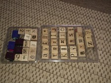 Stampin Up Retired 2004 New Collage Alphabet Letters and Numbers