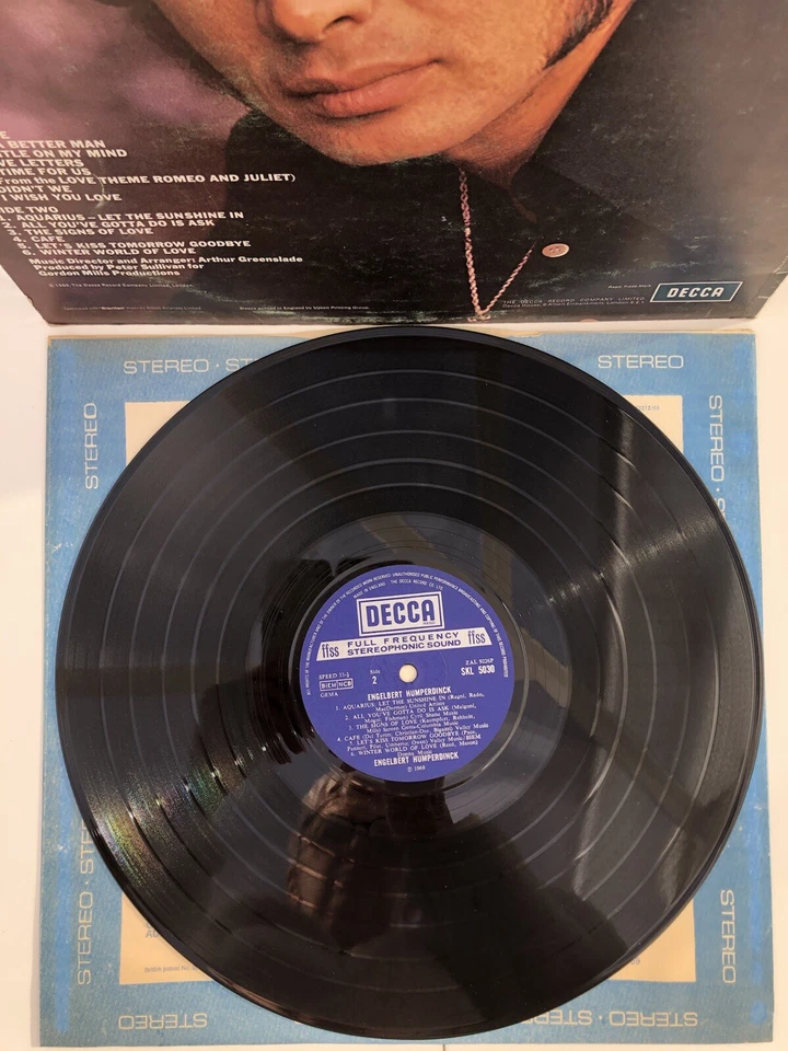 ENGELBERT HUMPERDINCK DECCA SKL 5030 1969 VINYL LP RECORD VG+ VG+ - Image 3 of 4