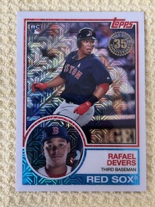 2018 Topps Silver Pack Rafael Devers 1983 Mojo Refractor Chrome RC Rookie