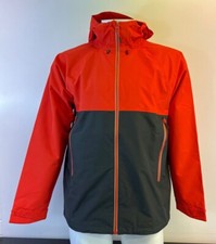 Mens Waterproof Zip Front Jacket Hooded High Neck Size S-XXL