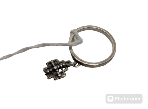 JAMES AVERY Jerusalem Cross Dangle Ring 925 Sterling Silver RETIRED Size 5 - Picture 6 of 12