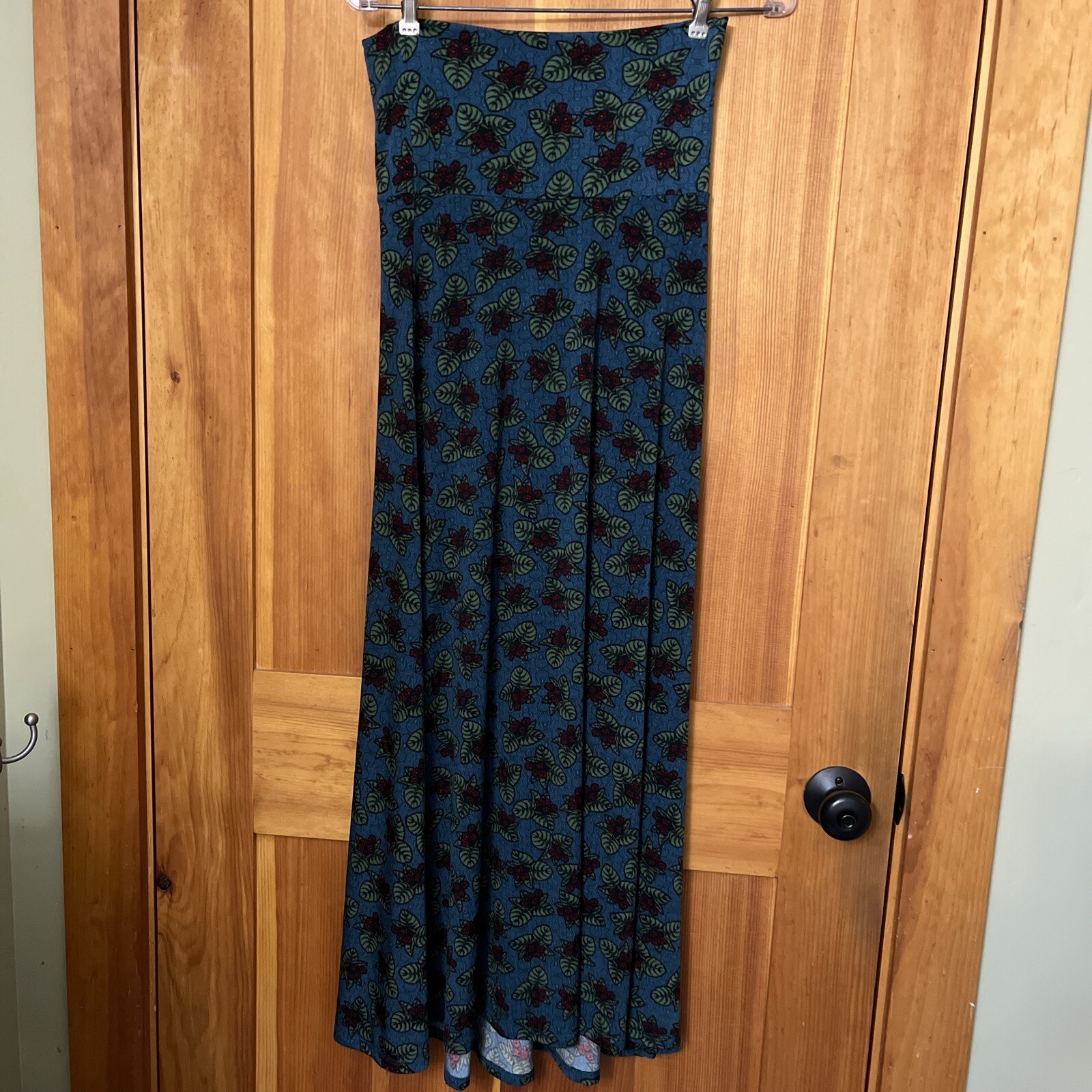 LuLaRoe MAXI Skirt Dress Floral Blue Green Red Size XXS New without Tags-image