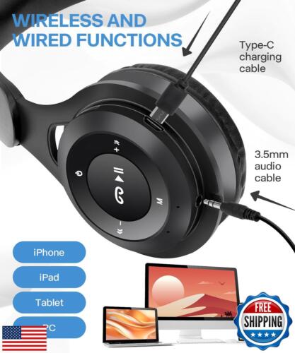 scorking Kids Bluetooth Headphones, Over Ear Children's Wireless Bluetooth 5. - Picture 3 of 5