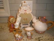 RARE BEAUTY AND THE BEAST TEA POT SET 10TH ANNIVERSARY LIMITED EDITION