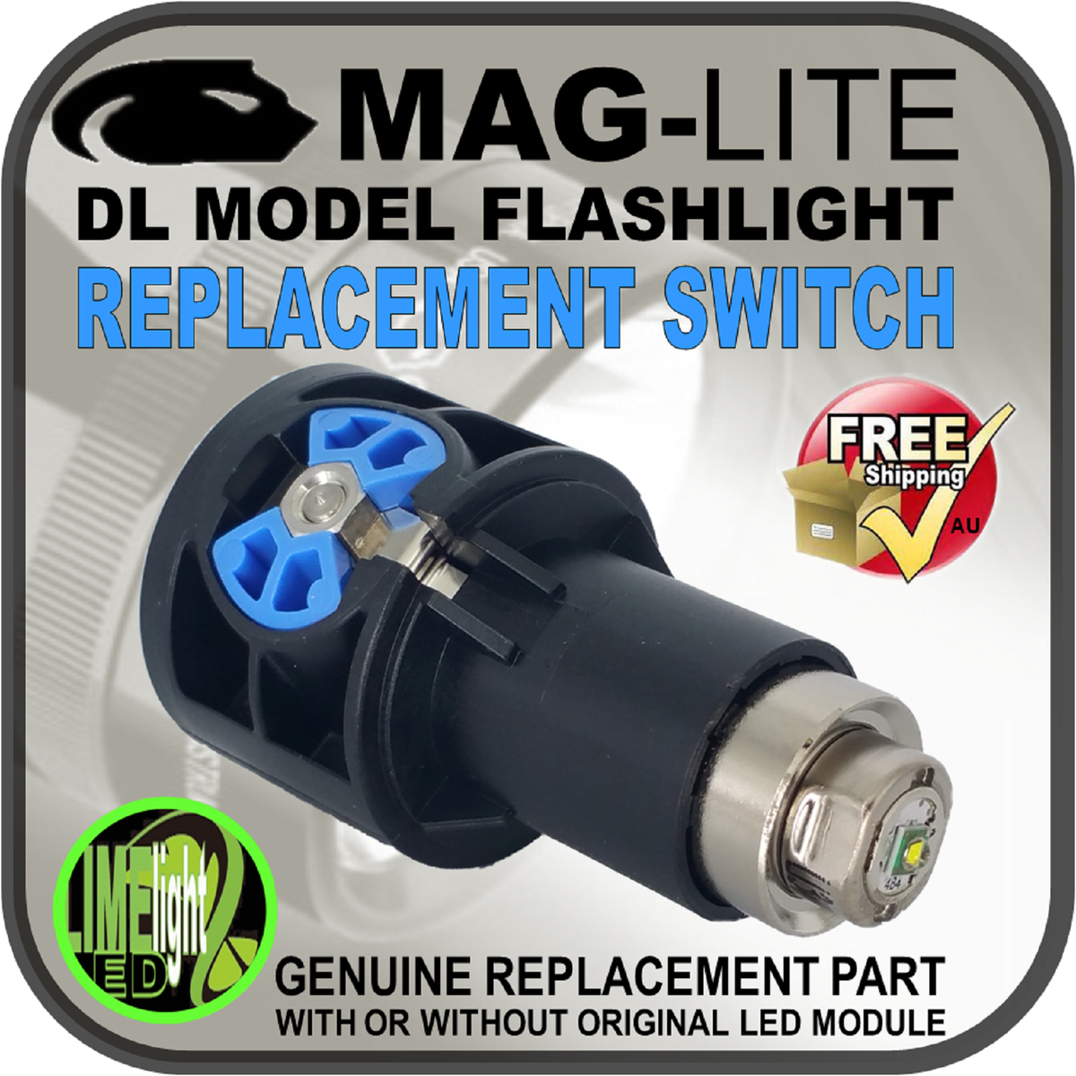 MAGLITE UPGRADE SWITCH ASSEMBLY D/DL PREFIX FLASHLIGHT TORCH