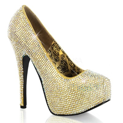 gold iridescent heels