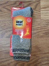 NEW Heat Holders Brown Lite Thermal Socks Men's size 7-12 Women's 8-13 TOG 2.3