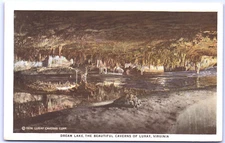 Postcard Virginia Dream Lake The Beautiful Caverns of Luray c.1926 WB UNP H1