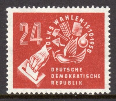 Germany, DDR Scott #  70 VF Unused 1950 24 Pfg Election of 1950