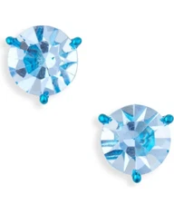 kate spade- Brilliant Statement- Tri Prong Stud Earrings- Blue/Gold- NWT