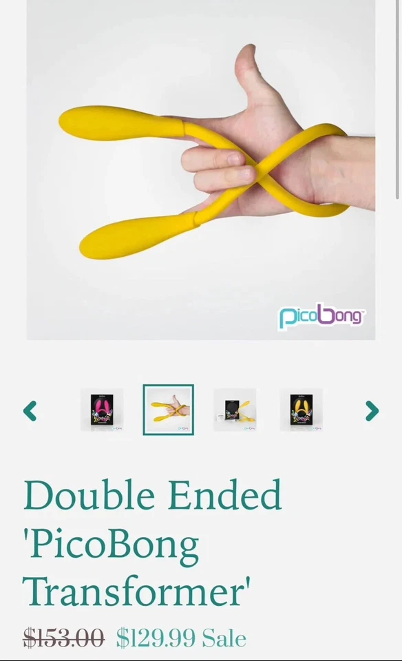 Новый PicoBong трансформатор двойной конец вибратор / массажер (желтый) см. Подробности. - Изображение 3 из 4