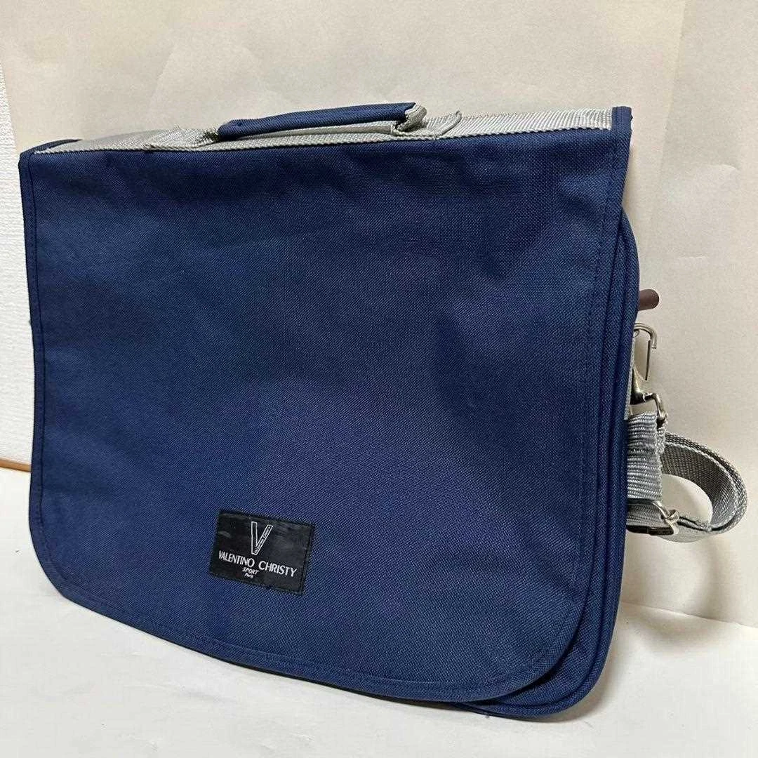 Valentino Christy shoulder bag navy blue men's USED FROM