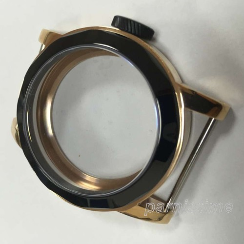 Stainless Steel Watch Case 44mm Sapphire Glass fit ETA 6497 6498 3600 - Picture 9 of 44